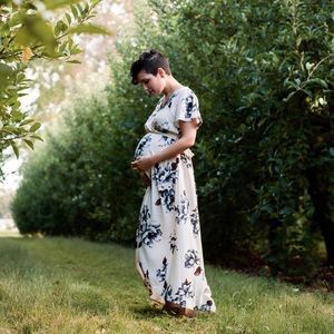 Boutique Floral High-Low Dress